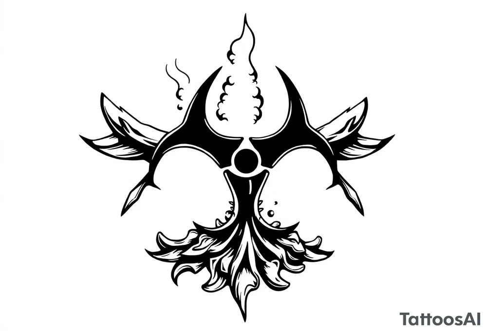 Contagion sign imwith toxic spill behind tattoo idea