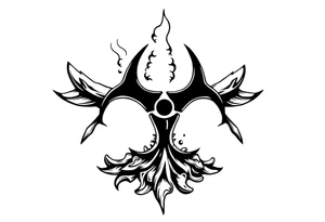 Contagion sign imwith toxic spill behind tattoo idea