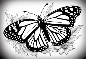 monarch butterfly representing grandparents tattoo idea