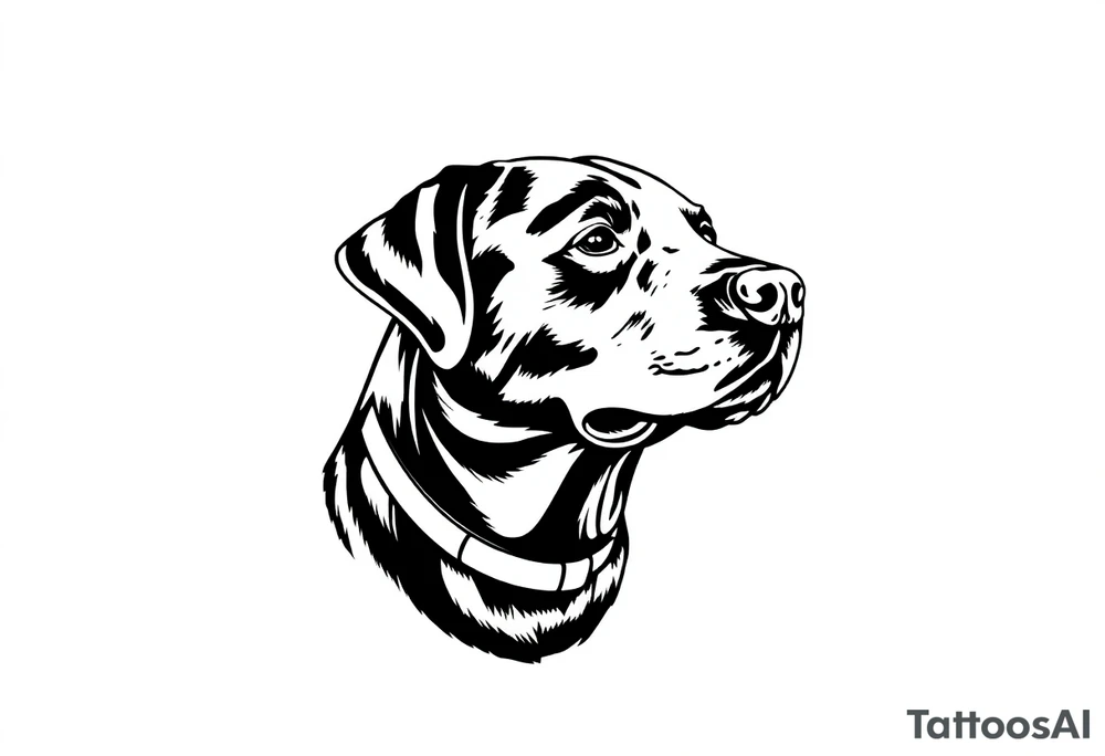 Black Labrador tattoo idea