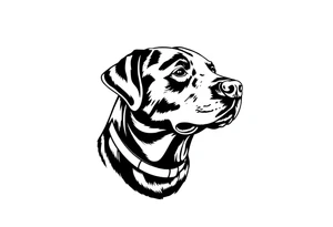 Black Labrador tattoo idea