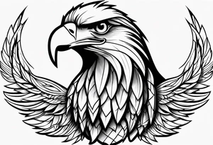 eagle face tattoo idea