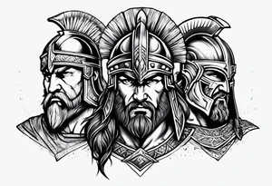 Spartan Warriors & Vikings for back tattoo idea