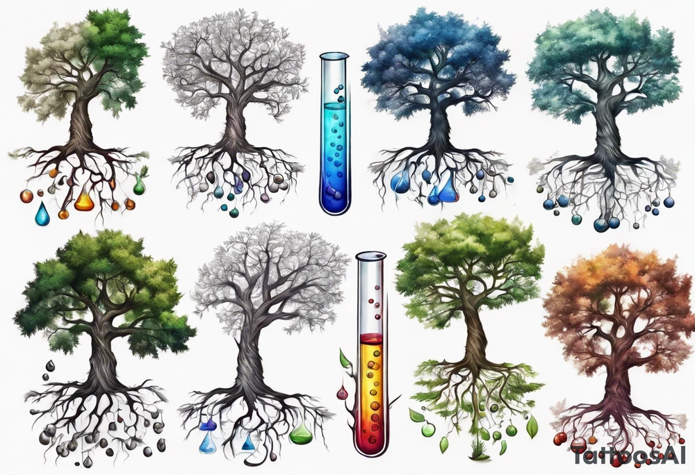 A chemistry tree tattoo idea