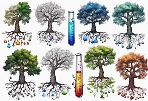 A chemistry tree tattoo idea