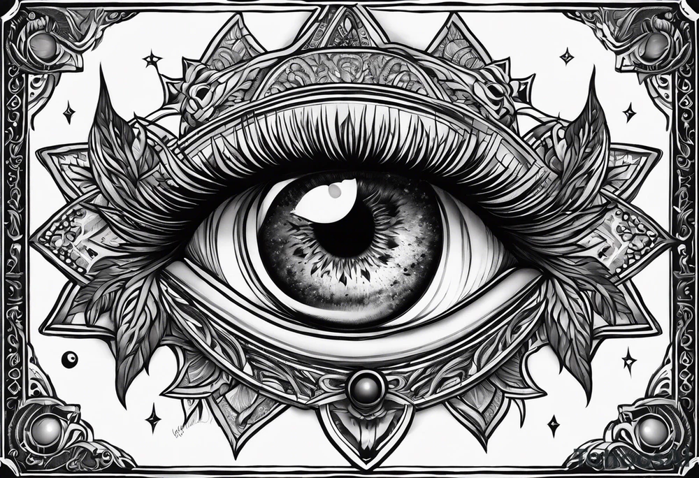 Occult eye tattoo idea