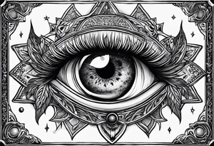 Occult eye tattoo idea