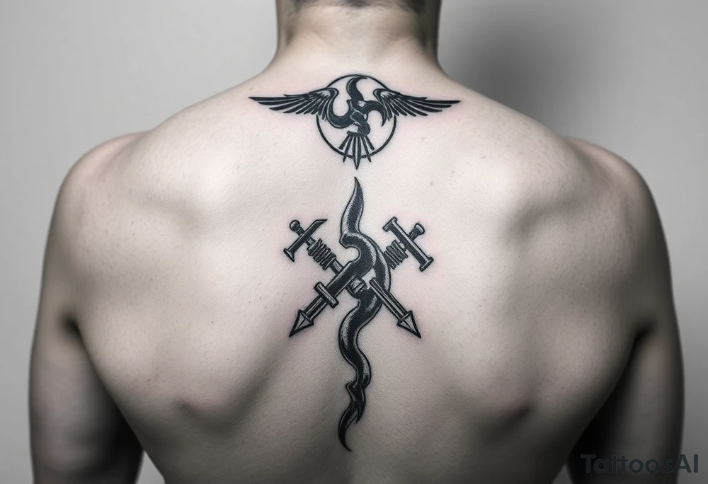 generate tattoos that are exactly similar to nazi prison gang ones, no imperfections and PNG format tattoo idea