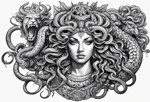 Medusa and the head of Perseo tattoo idea