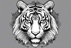 full tiger body tattoo idea