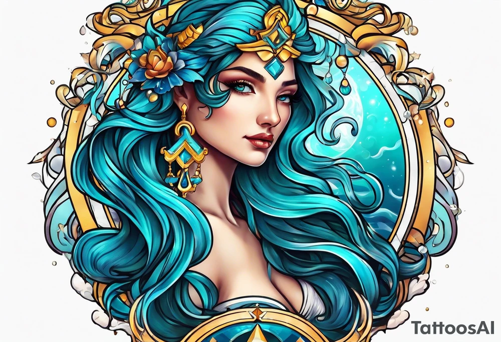 Aquarius
sign tattoo idea