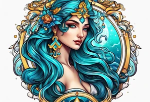Aquarius
sign tattoo idea