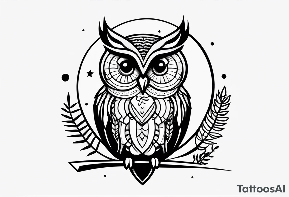The name 'Teagan Christine' with the date 10/20/2022. All hidden and integrated into the design of an owl. tattoo idea