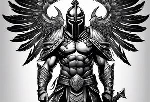 spartan warrior  protection his own tattoo idea