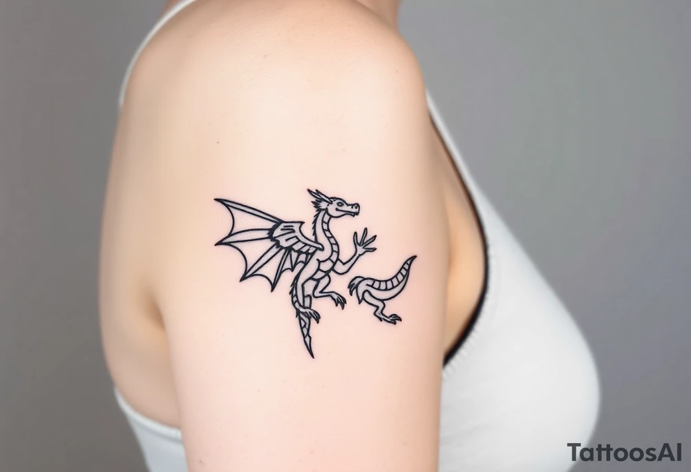 angel and dragon tattoo idea