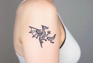 angel and dragon tattoo idea