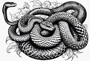 Snake wrapped around a tree tattoo idea
