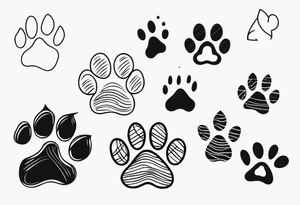 paw prints tattoo idea