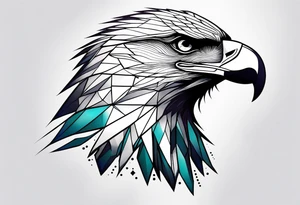 eagle, geometric, subtle, men, forearm tattoo, tattoo idea