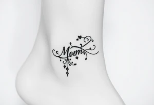 Anklet and charm mother tattoo idea