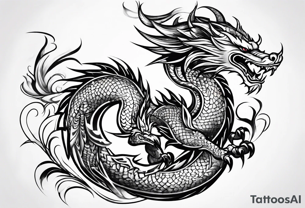 Dragão oriental tattoo idea