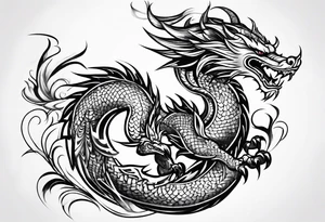 Dragão oriental tattoo idea