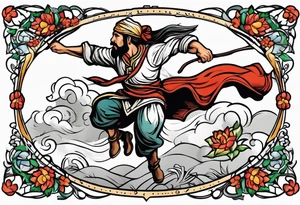 leaping peasant tattoo idea