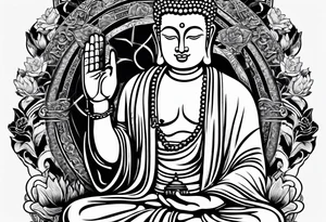 working class hero text with 20 pieces of silver and praying hands and buddha tattoo idea
