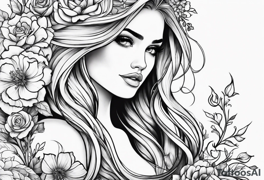 Repunzel flower tattoo idea