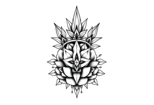 Majestic crown pineapple ,peach vagina,star anus ,diamonds tattoo idea