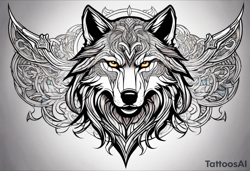 Viking Wolf tattoo idea