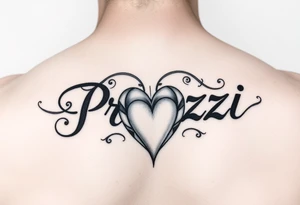 The name prezzi with heart tattoo idea