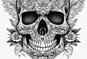 skull tattoo with carnisero tattoo idea