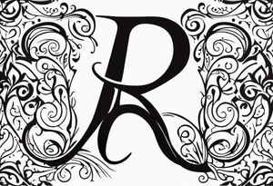 the letters A and R together tattoo idea