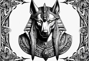 Angry Anubis tattoo idea