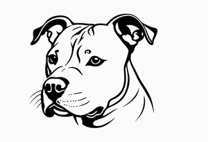 Cookie my pitbull dog outline of ears with her name in cusive at the bottom tattoo idea