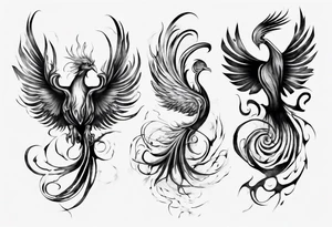 Spiritual phoenix tattoo idea