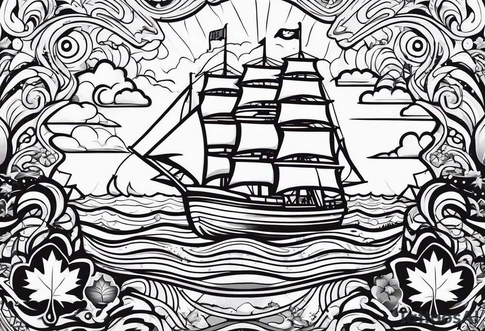 Elements of Trinidad and Canada tattoo idea