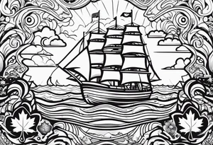Elements of Trinidad and Canada tattoo idea