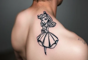 Arm sleeve Alice in wonderland tattoo idea