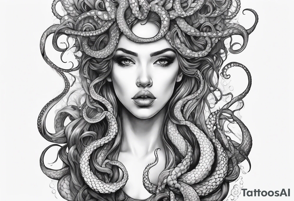 choking tentacle tattoo idea