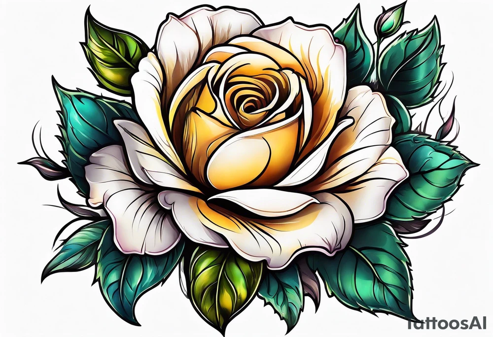flower rose , sunflower, animal tattoo idea