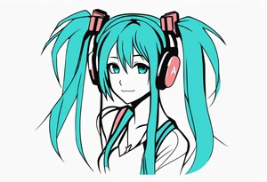 hatsune miku tattoo idea