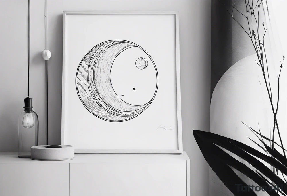 sacred moon tattoo idea