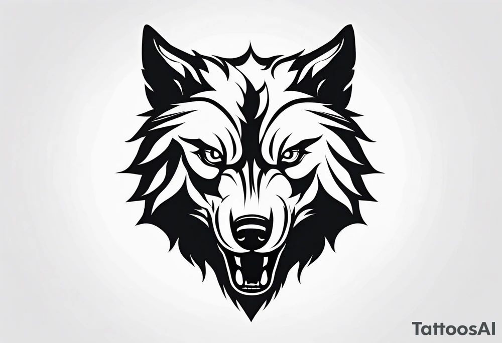 scary wolf head with dark smoke body running tattoo idea scary wolf head with dark smoke body running tattoo idea