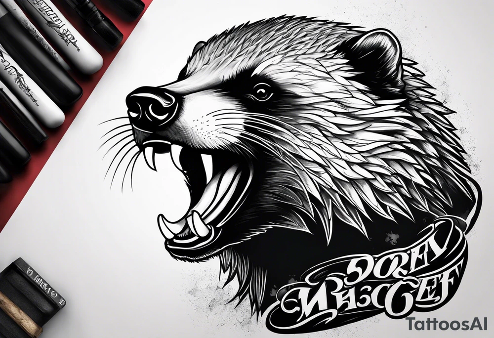 Mc honey badger tattoo idea