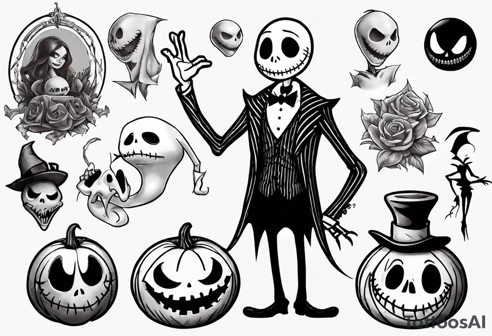 jack skellington and sully tattoo idea
