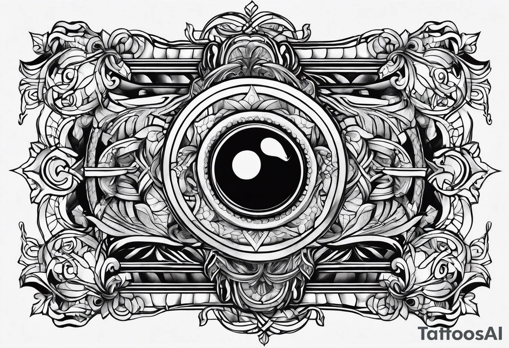 Rectangle sketch tattoo idea