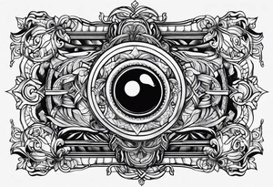Rectangle sketch tattoo idea