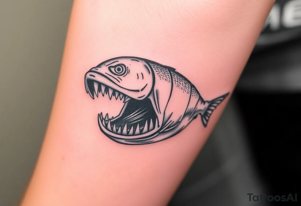 Fish mouth tattoo idea